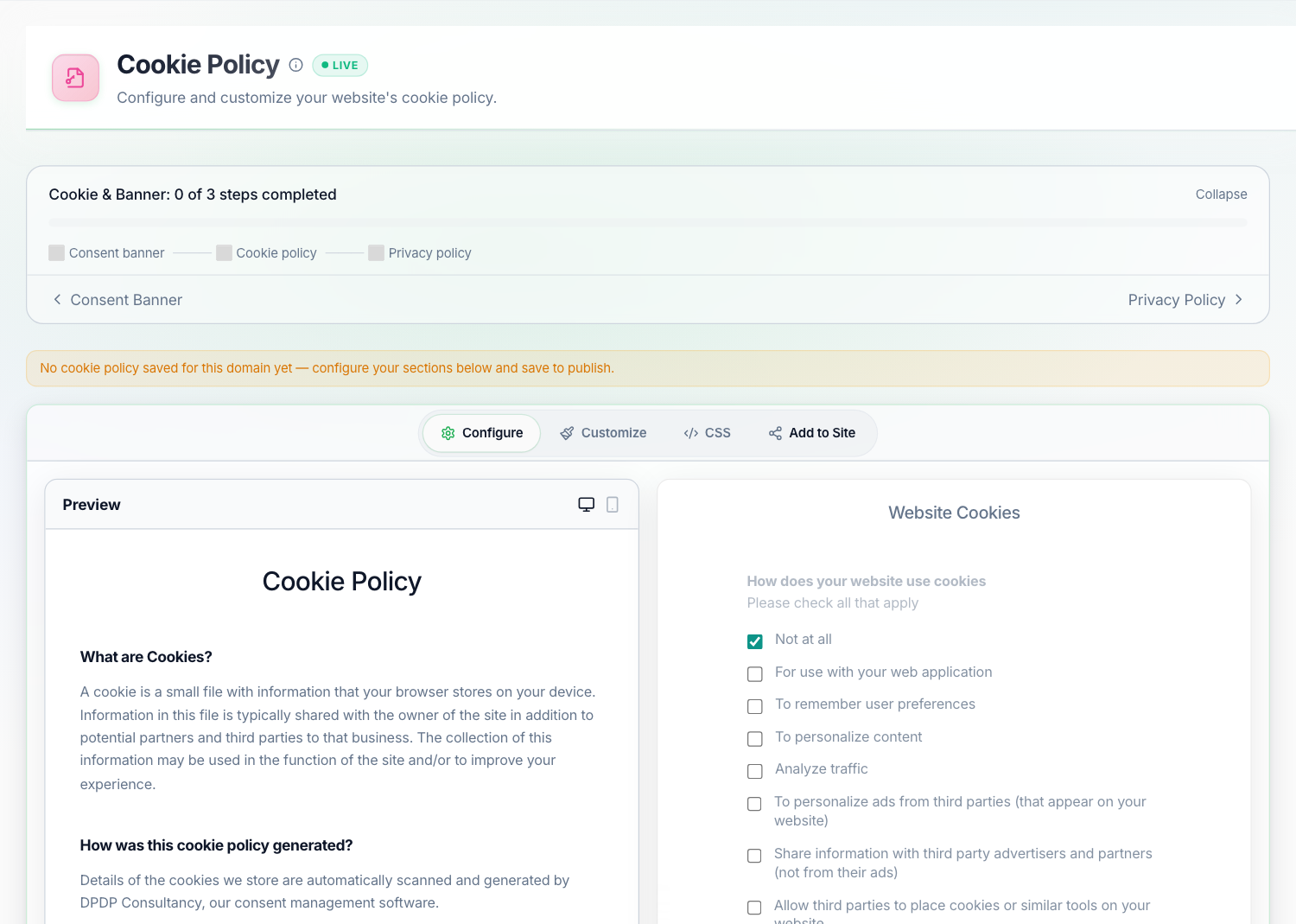 Policy builder